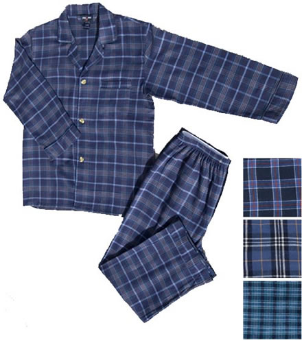 Foxfire Sleepwear 100% Cotton Plaid Flannel Long Sleeve Long Leg Set Blue Size 6X 