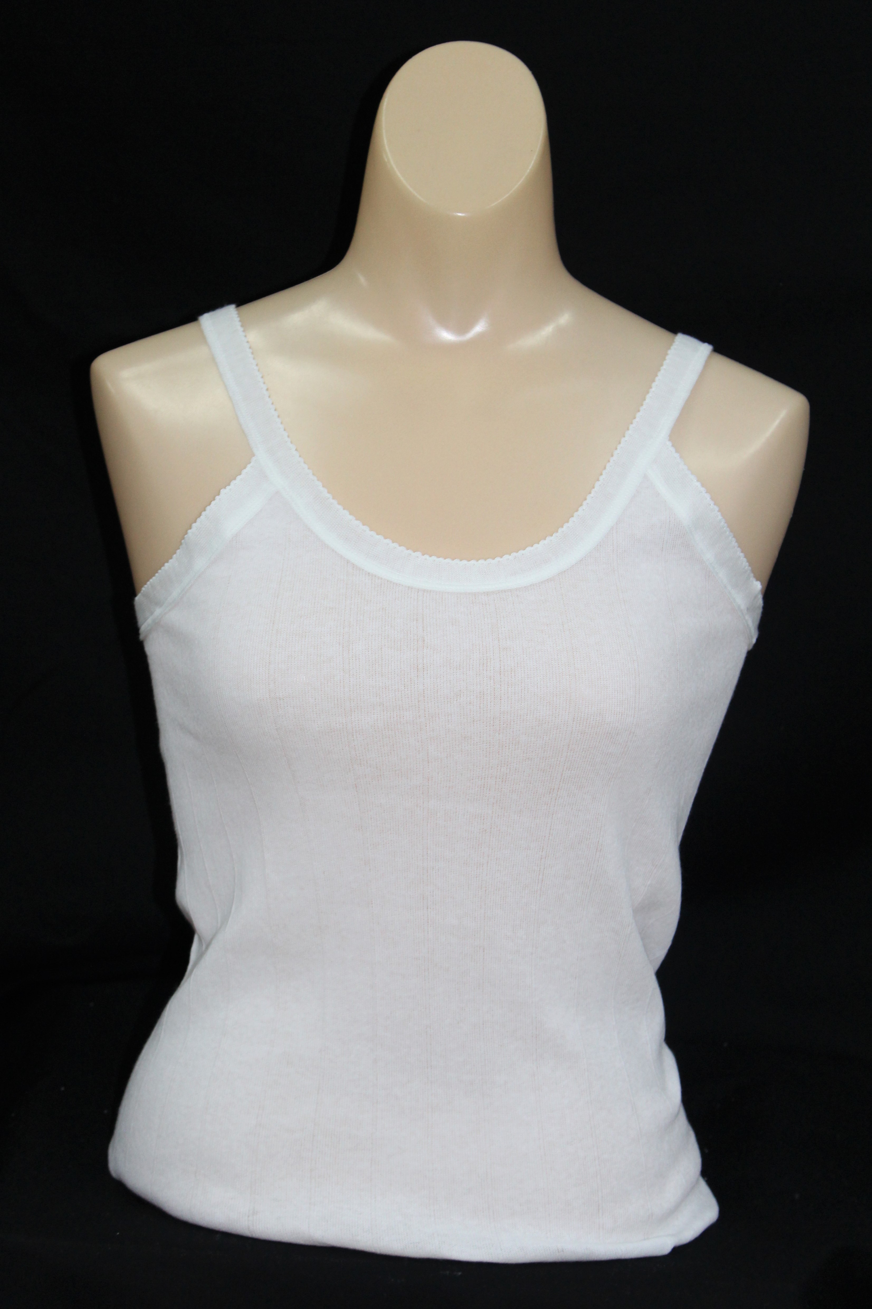 Indera Womens Short Sleeve Vest 100-Percentage Cotton 1x1 Rib 3-Pack 